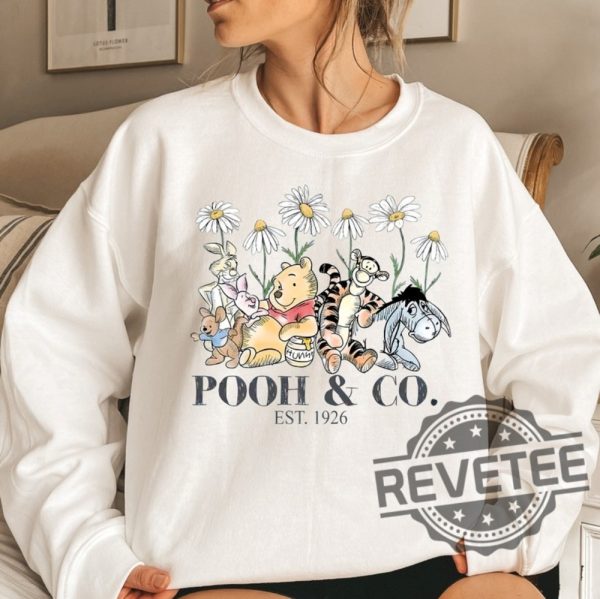 Vintage Disney Floral Pooh And Co Est 1926 Shirt Retro Disney Pooh Bear Shirt revetee.com 4