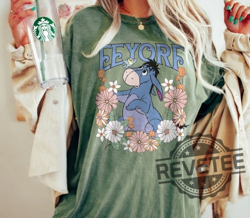 Retro Disney Eeyore Shirt Eeyore Winnie The Pooh Shirt Eeyore Floral Shirt Disneyworld Shirt