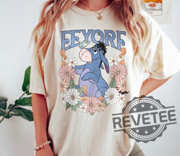 Retro Disney Eeyore Shirt Eeyore Winnie The Pooh Shirt Eeyore Floral Shirt Disneyworld Shirt revetee.com 2