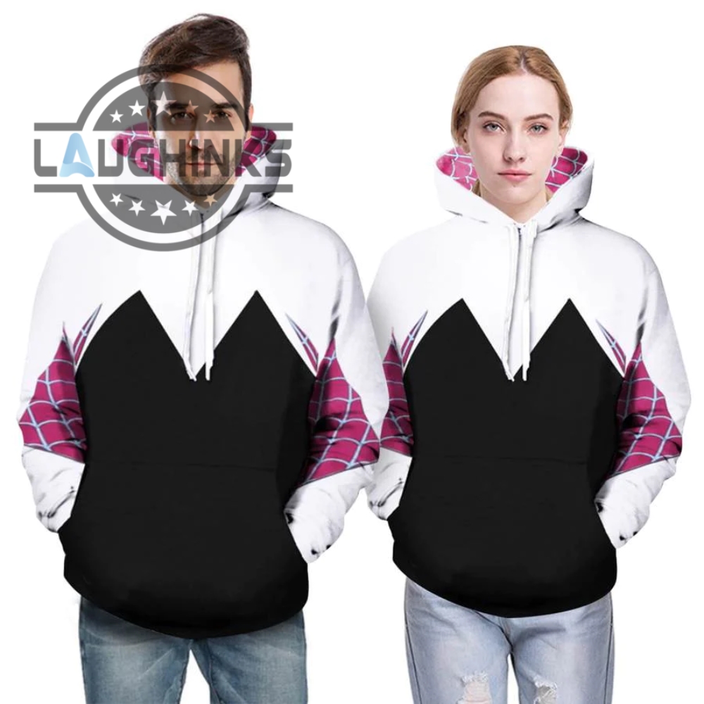 Spider Gwen Stacy Cosplay All Over Printed Costume T Shirt Sweatshirt Hoodie For Kids Adults