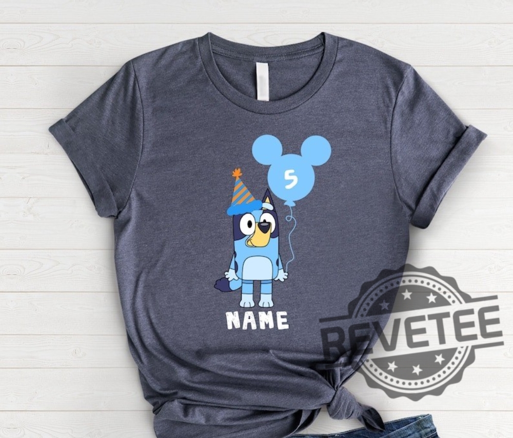 Custom Bluey Birthday Shirt Bluey Birthday Party Shirt Gift For Daughter For Son