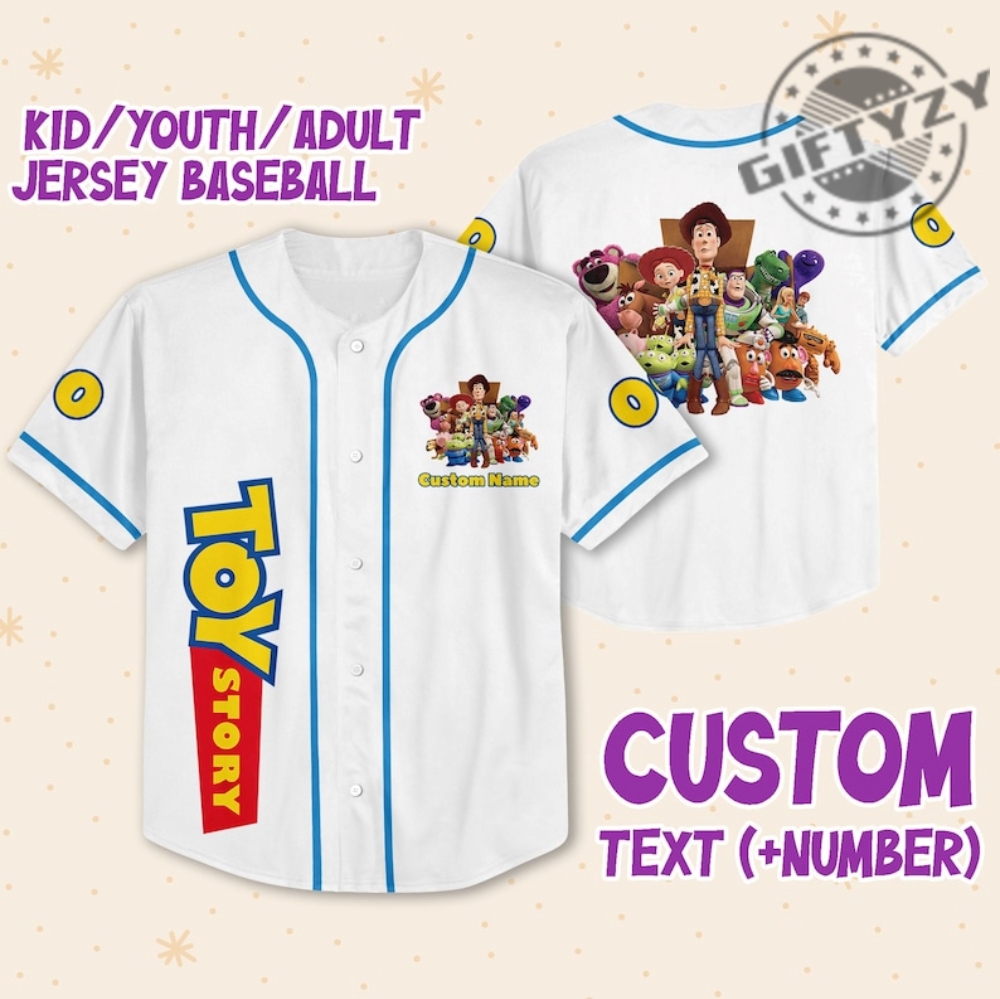 Toy Story Team Custom Name 3D All Over Print Baseball Hockey Jersey