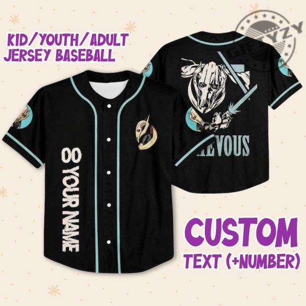 Star Wars Grievous Custom Personalized 3D All Over Print Baseball Hockey Jersey giftyzy.com 1