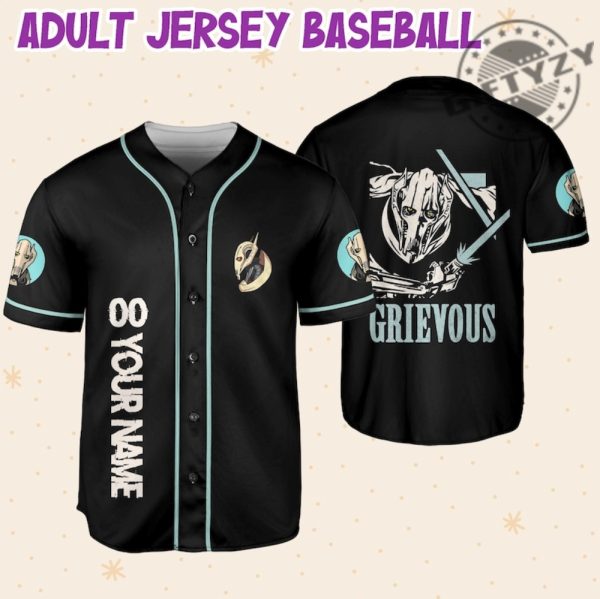 Star Wars Grievous Custom Personalized 3D All Over Print Baseball Hockey Jersey giftyzy.com 6