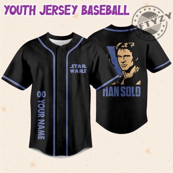 Star Wars Han Solo Custom Personalized 3D All Over Print Baseball Hockey Jersey giftyzy.com 5