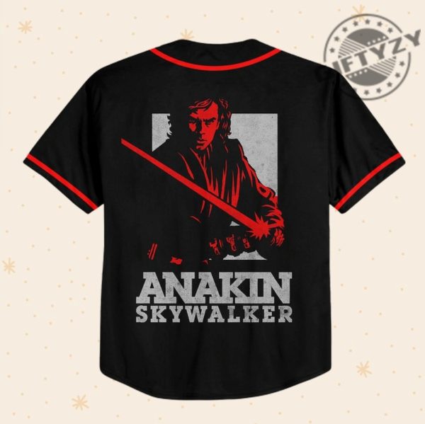 Star Wars Anakin Red Custom Name 3D All Over Print Baseball Hockey Jersey giftyzy.com 3