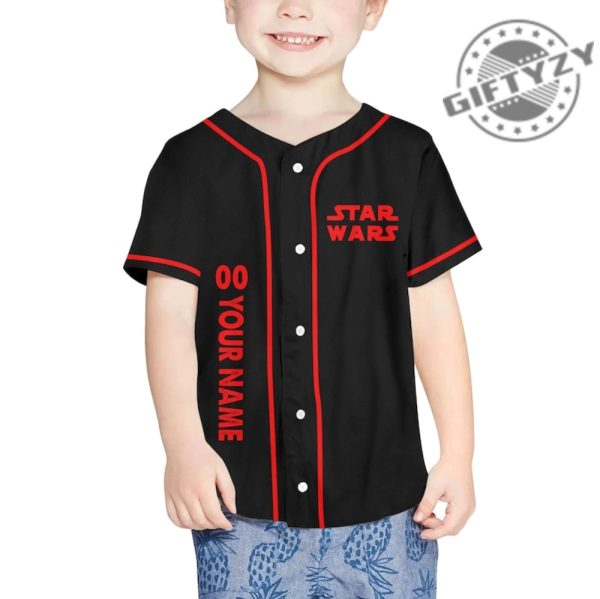 Star Wars Anakin Red Custom Name 3D All Over Print Baseball Hockey Jersey giftyzy.com 4