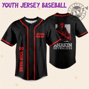 Star Wars Anakin Red Custom Name 3D All Over Print Baseball Hockey Jersey giftyzy.com 5