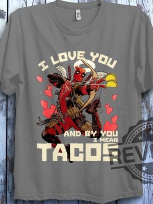 Marvel Deadpool Cupid Love For Tacos Shirt Gift For Men Women revetee.com 3