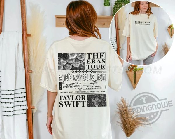 Minneapolis MN Night 1 Shirt Paper Rings and If This Was a Movie Swiftie Merch Taylor Swift Shirt trendingnowe.com 1