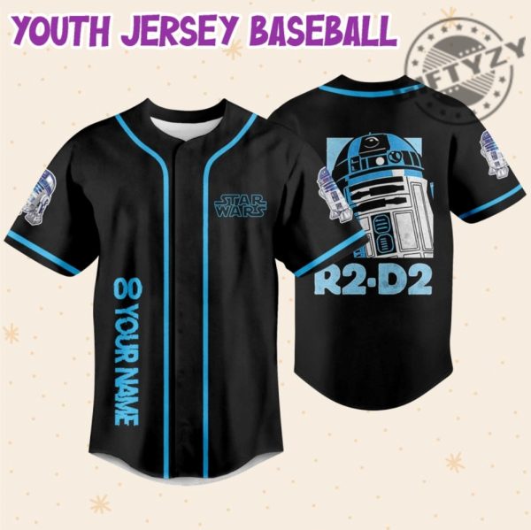 Star Wars R2d2 Blue Custom Personalized 3D All Over Print Baseball Hockey Basketball Jersey giftyzy.com 5