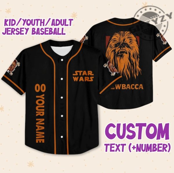 Star Wars Chewbacca Custom Personalized 3D All Over Print Baseball Hockey Basketball Jersey giftyzy.com 2