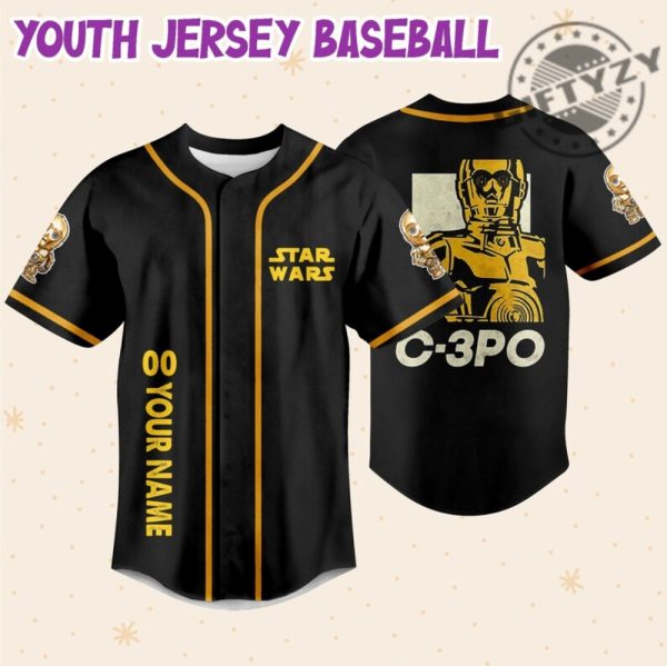 Star Wars C3po Custom Personalized 3D All Over Print Baseball Hockey Basketball Jersey giftyzy.com 5