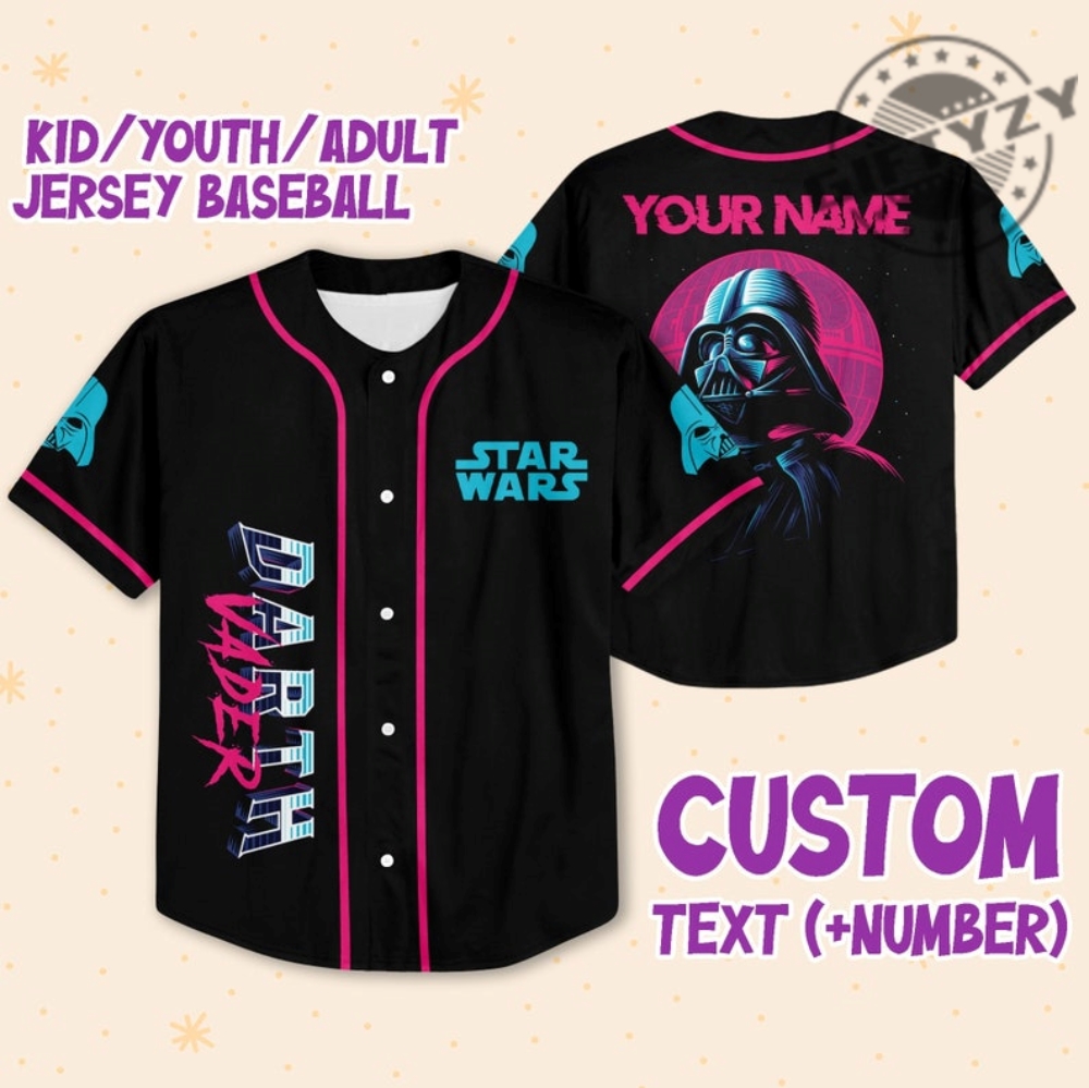 Star Wars Darth Vader Custom Personalized 3D All Over Print Baseball Hockey Basketball Jersey