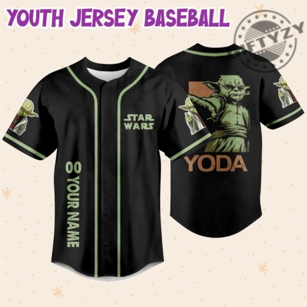 Star Wars Yoda Custom Personalized 3D All Over Print Baseball Hockey Basketball Jersey giftyzy.com 5