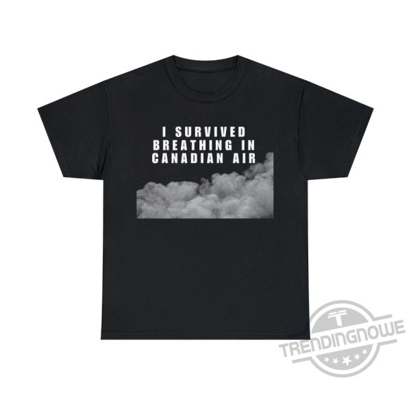 Canadian Wildfires I Survived Breathing In Canadian Air Shirt trendingnowe.com 1