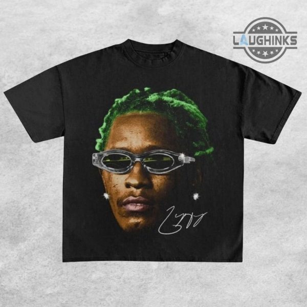 young thug gunna graphic tee green rapper concert merch kanye thugger slime season laughinks.com 1