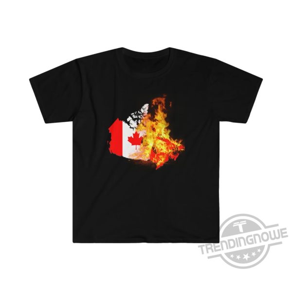 Canada On Fire T Shirt Canadian Wildfires Shirt trendingnowe.com 1