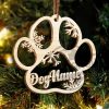 Custom Name Dog Wood Christmas Ornament trendingnowe.com 1