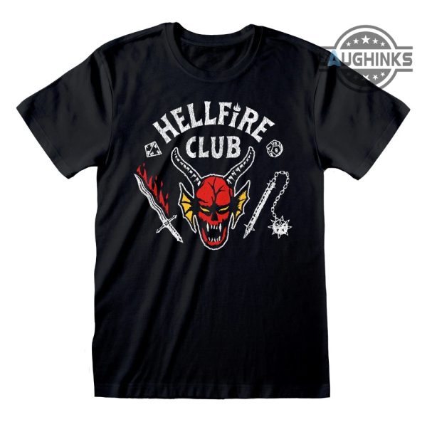 netflix stranger things hellfire club shirt hellfire club logo t shirt hoodie long sleeve sweatshirt laughinks.com 1