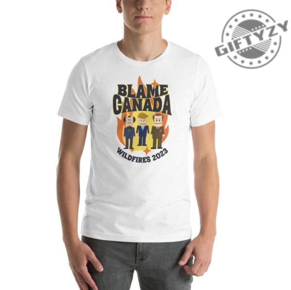 Blame Canada Canadian Wildfires 2023 Vintage Shirt Hoodie Sweatshirt Mug giftyzy.com 2
