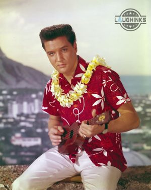 cosplay elvis hawaiian shirt replica rare elvis presley blue hawaii movie gift for him laughinks.com 1