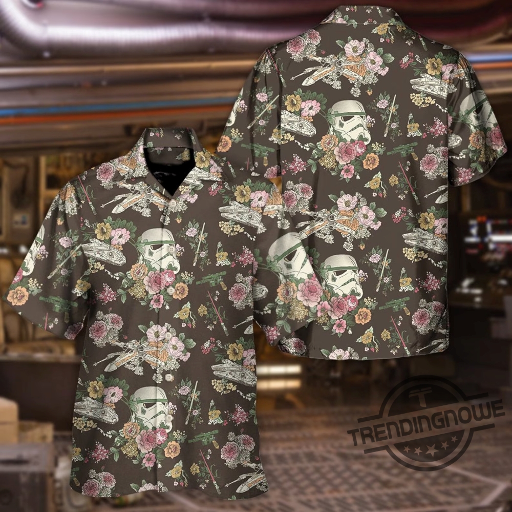 Star Wars Darth Vader Storm Trooper Flower Hawaiian Shirt For Men