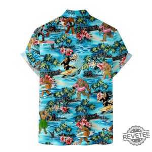 Bigfoot Hawaiian Shirts For Men Women Tropical Summer Aloha Casual Shirt revetee.com 4