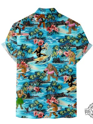 Bigfoot Hawaiian Shirts For Men Women Tropical Summer Aloha Casual Shirt revetee.com 4