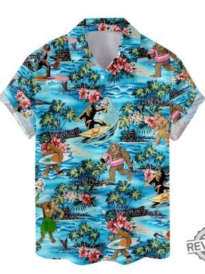 Bigfoot Hawaiian Shirts For Men Women Tropical Summer Aloha Casual Shirt revetee.com 5