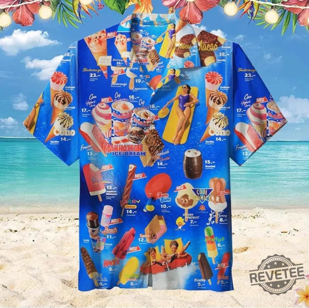 Hawaiian Shirt Ice Cream Hawaiian Shirts Hawaiian Shirt Ice Cream Shirt Ice Cream Beach revetee.com 1