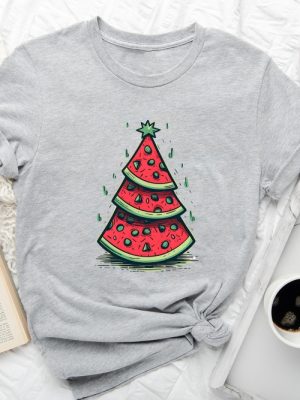 Christmas In July Shirt Watermelon Christmas Tree Shirt Christmas In Summer Shirt revetee.com 2