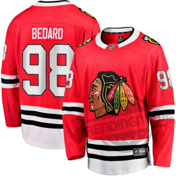 Chicago Blackhawks Connor Bedard 2023 NHL Draft Jersey trendingnowe.com 1