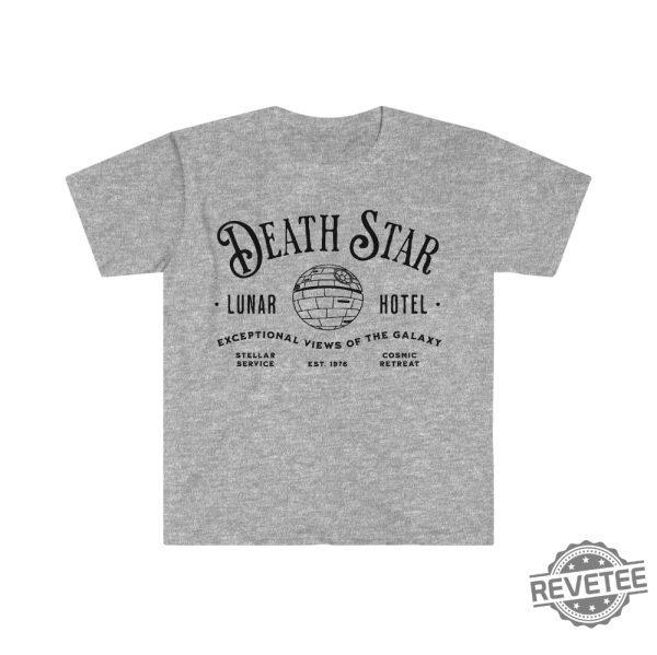 Death Star Lunar Hotel Shirt Star Wars Parody Shirt Darth Vader Shirt revetee.com 2