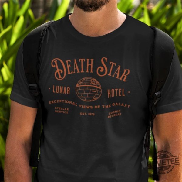 Death Star Lunar Hotel Shirt Star Wars Parody Shirt Darth Vader Shirt revetee.com 4