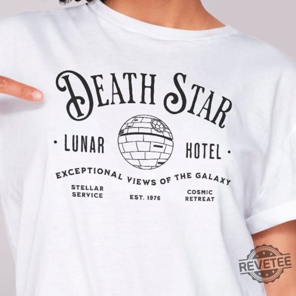 Death Star Lunar Hotel Shirt Star Wars Parody Shirt Darth Vader Shirt revetee.com 5