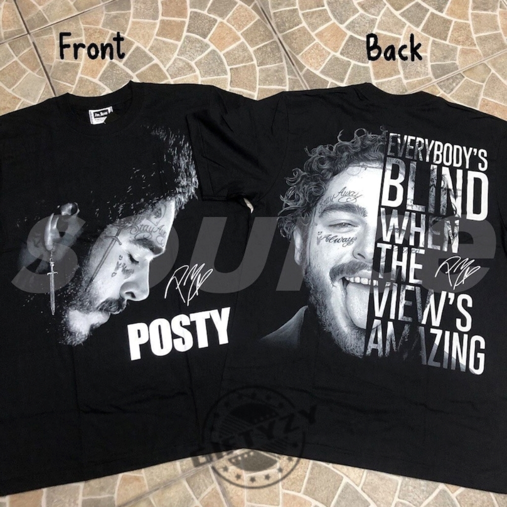 Vintage Rapper Post Malone 2023 Tour 2 Side Shirt Hoodie Sweatshirt Mug