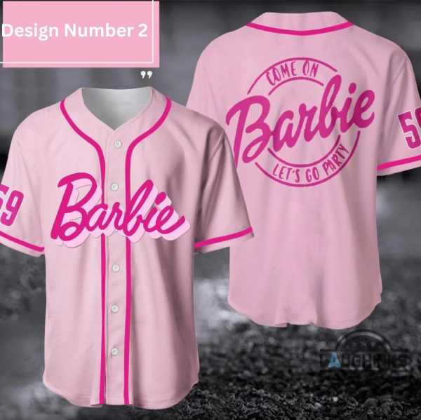 barbie jersey shirt barbie baseball jersey barbie t shirt womens come on lets go party shirts laughinks.com 2
