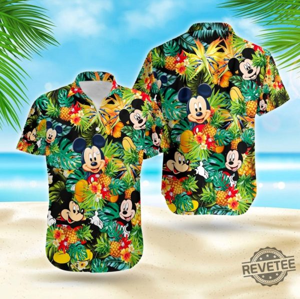 Mickey Hawaiian Shirt Pineapple Shirt Mickey Beach Shirt All Over Printed Shirt Best Hoodies revetee.com 1