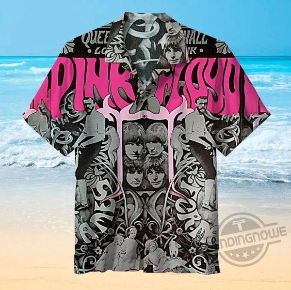 Vintage Pink Floyd Collage Universal Hawaiian Shirt Pink Aloha Summer Hawaiian Shirt trendingnowe.com 1