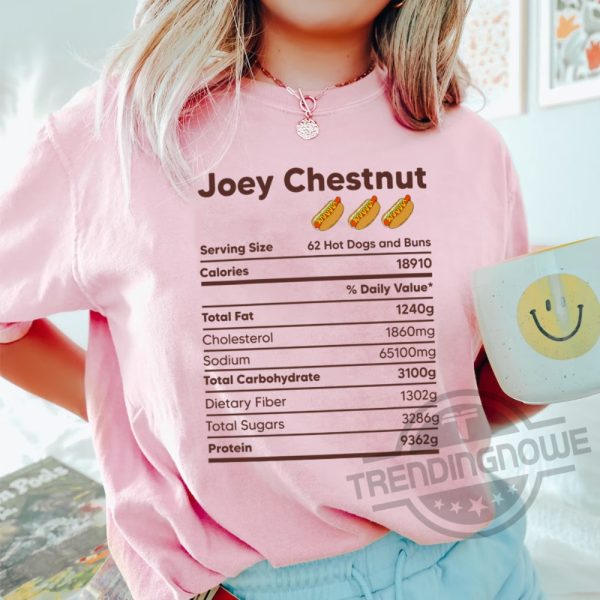 Joey Chestnut Nutrition Facts 2023 Shirt trendingnowe.com 1