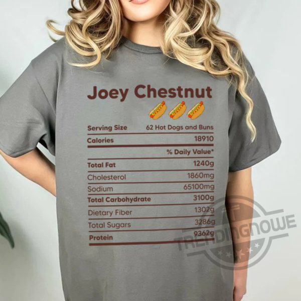 Joey Chestnut Nutrition Facts 2023 Shirt trendingnowe.com 3