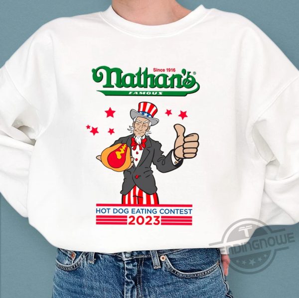 Nathans Hot Dog Eating Contest 2023 Joey Chestnut Shirt trendingnowe.com 4