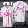 come on barbie baseball jersey shirt custom name barbie jersey shirt come on barbie lets go party shirt laughinks.com 1