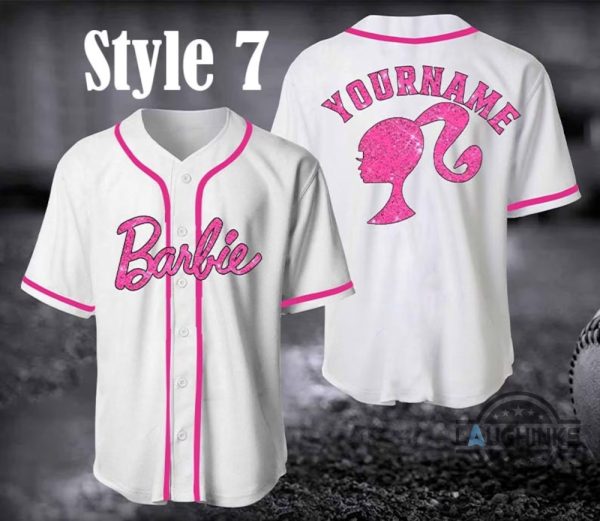 come on barbie baseball jersey shirt custom name barbie jersey shirt come on barbie lets go party shirt laughinks.com 7