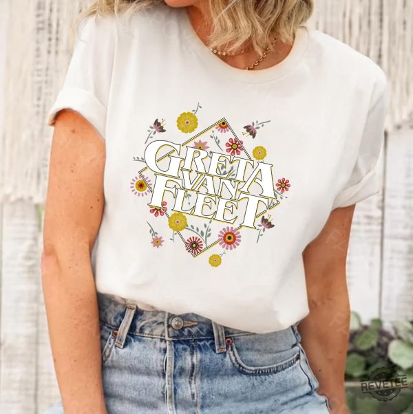 Greta Van Fleet Shirt Greta Van Fleet Merch Dream In Gold Tour 2023 Tshirt Hoodie Mug revetee.com 2