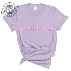 From Director Christopher Nolan Barbie Font Unisex Comfort Colors Tshirt Hoodie Sweatshirt Mug giftyzy.com 4