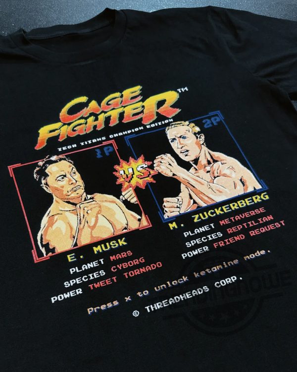 Cage Fighter Elon Vs Zuckerberg Shirt trendingnowe.com 2