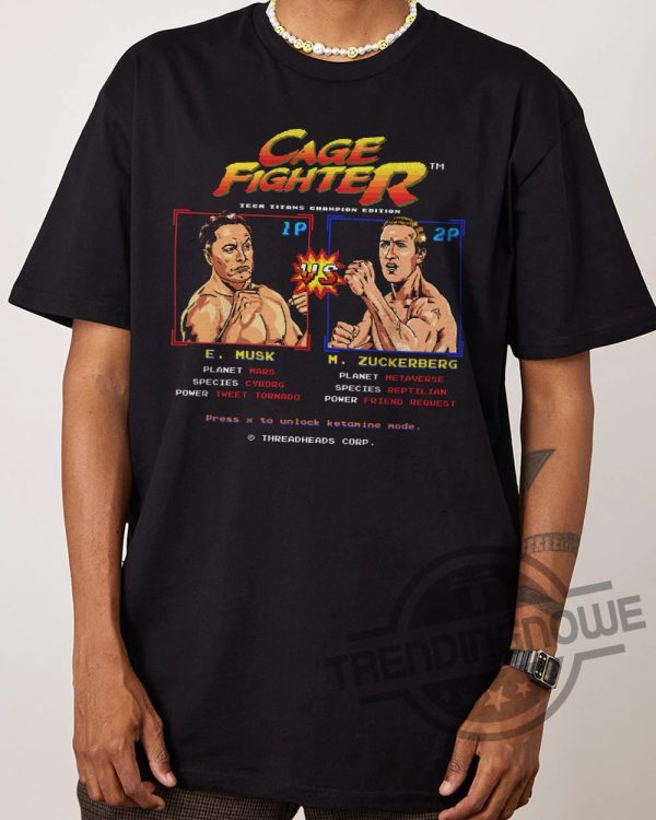 Cage Fighter Elon Vs Zuckerberg Shirt trendingnowe.com 3