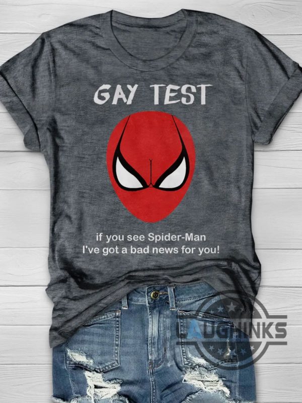 gay test spiderman shirt gay test t shirt spiderman gay spiderman funny hoodie sweatshirt long sleeve shirts laughinks.com 4